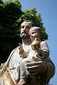 St. Joseph Statue With Child en plaster polychrome, France 19th century ( anno 1890 )