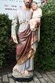 St. Joseph Statue With Child en plaster polychrome, France 19th century
