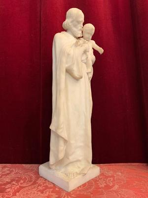 St. Joseph Weight : 35 Kgs. en Alabaster, Italy 19 th century