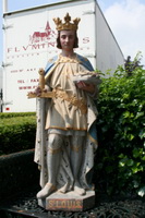 St. Louis Statue en Terra-Cotta polychrome, France 19th century
