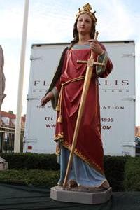 St. Lucia Statue en PLASTER POLYCHROME, France 19th century
