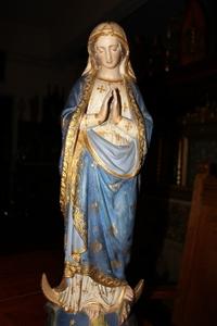 St. Mary en PLASTER POLYCHROME, France 19th century