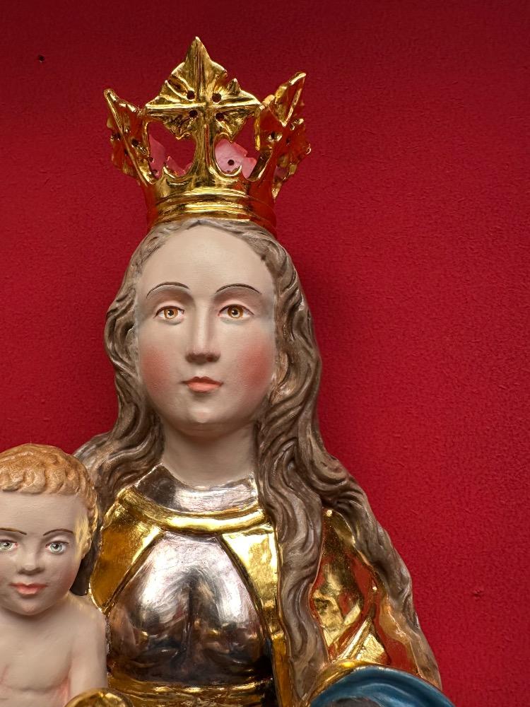 1  St. Mary & Child Sculpture With Hanging Pedestal