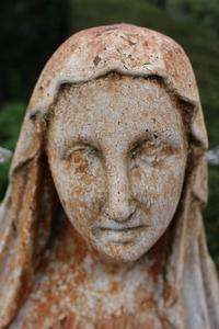 St. Mary Lourdes Statue en Cast - Iron, France 20th century / 1915