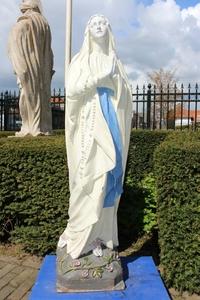 St. Mary Lourdes Statue en CAST IRON, France 19th century