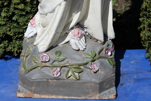 St. Mary Lourdes Statue en CAST IRON, France 19th century