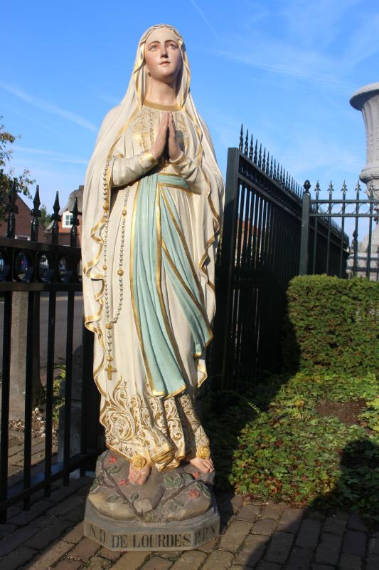 1  St. Mary Lourdes Statue Signed: Henri Gerard