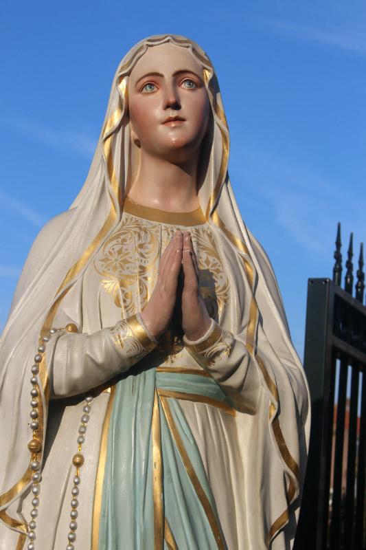 1  St. Mary Lourdes Statue Signed: Henri Gerard