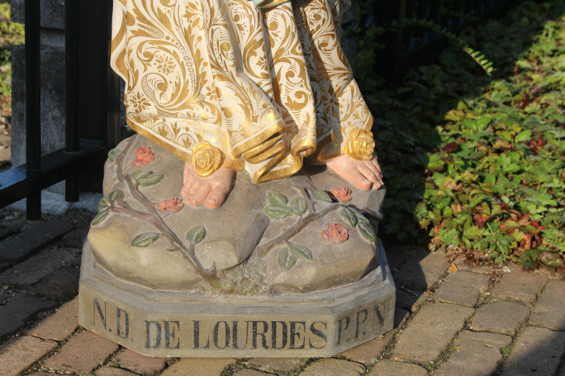 1  St. Mary Lourdes Statue Signed: Henri Gerard