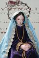 St. Mary / Mater Dolorosa en hand - carved wood / polychrome - dressed, Spain 19th century