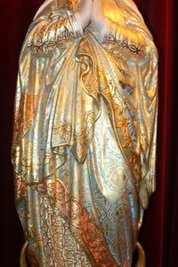 St. Mary Statue en plaster polychrome, France 19th century