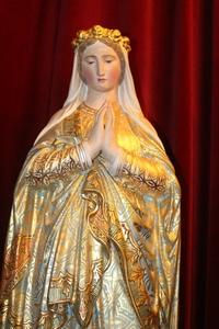 St. Mary Statue en plaster polychrome, France 19th century