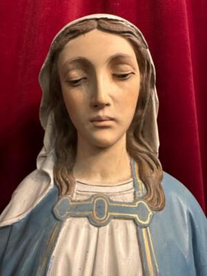 St. Mary Statue  en Hand - Carved Wood , Belgium  19 th century ( Anno 1865 )