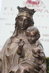 St. Mary Statue en Cast Iron, France 19th century