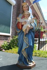 St. Mary Statue en wood polychrome, France 19th century