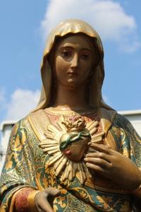 St. Mary Statue en plaster polychrome, France 19th century