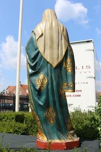 St. Mary Statue en plaster polychrome, France 19th century