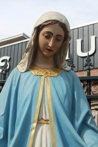 St. Mary Statue en plaster polychrome, Belgium 19th century