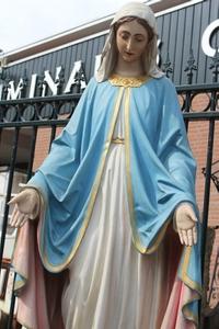 St. Mary Statue en plaster polychrome, Belgium 19th century