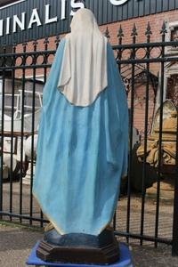 St. Mary Statue en plaster polychrome, Belgium 19th century