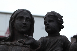 St. Mary Statue en CAST IRON, France 19th century