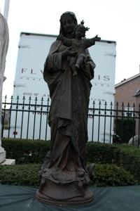 St. Mary Statue en CAST IRON, France 19th century