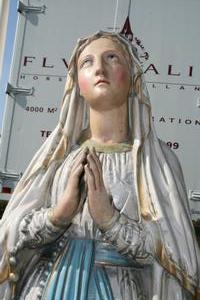 St. Mary Statue en PLASTER POLYCHROME, France 19th century