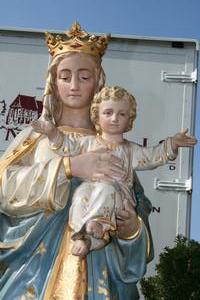 St. Mary Statue en Terra-Cotta, France 19th century