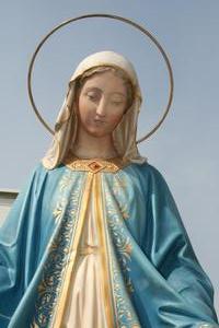 St. Mary Statue en PLASTER POLYCHROME, Belgium 19th century