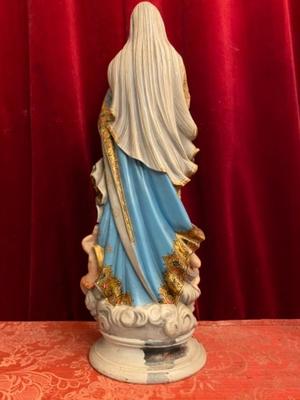 St. Mary  Statue en Plaster polychrome, France 19 th century ( Anno 1890 )