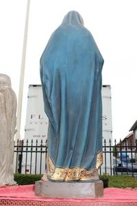 St. Mary Statue en plaster polychrome, Belgium 19th century