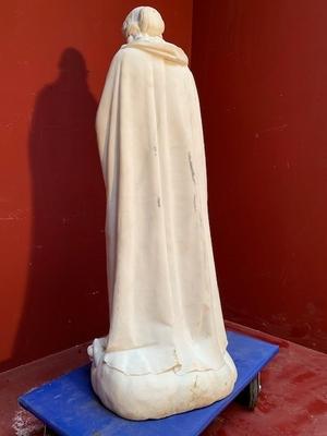 St. Mary Statue Suitable For Outdoor. Weight 90 Kgs ! en Marble, France 19th century