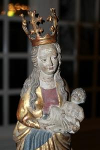 St. Mary With Child en wood polychrome, 18 th century