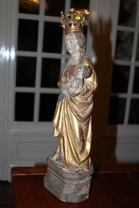 St. Mary With Child en wood polychrome, 18 th century
