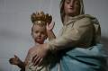 St. Mary With Child Statue en plaster polychrome, France 19th century