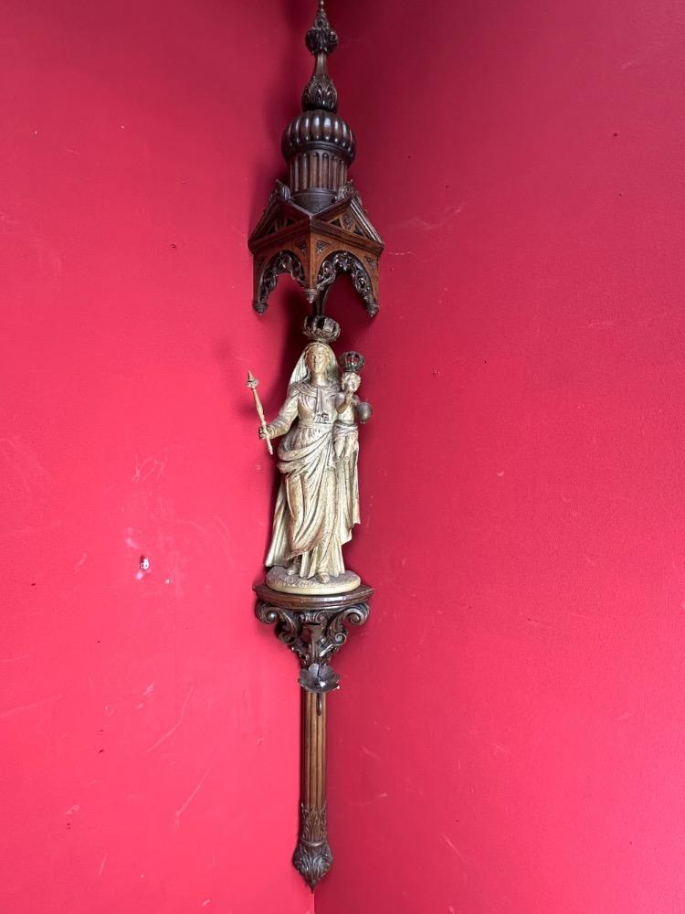 1  St. Mary With Child With Matching Pedestal And Baldachin