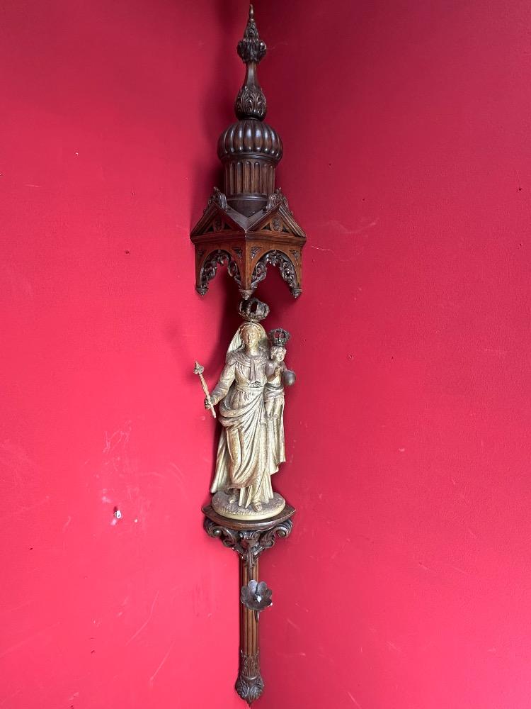 1  St. Mary With Child With Matching Pedestal And Baldachin