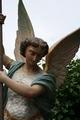 St. Michael Statue en plaster polychrome, France 19th century