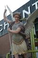 St. Michael Statue en plaster polychrome, France 19th century