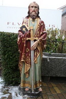 St. Paulus Statue.  en Terra-Cotta polychrome, France 19th century