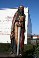 St. Paulus Statue en hand-carved wood oak polychrome, Germany 19th century