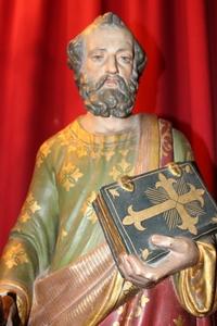 St. Peter en PLASTER POLYCHROME, France 19th century