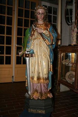 St. Philomena Statue  en TERRA COTTA, France 19th century