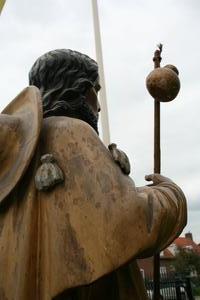 St. Rochus Statue en WOOD, FRANCE 19TH CENTURY