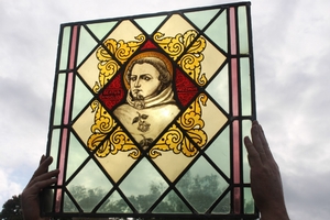 Stainded Glass Window en glass, Dutch 19th century