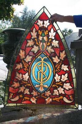 Stainded Glass Window en glass, Dutch 19th century