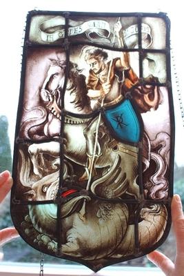 Stainded Glass Window en Glass , Dutch 20th century ( 1941 )