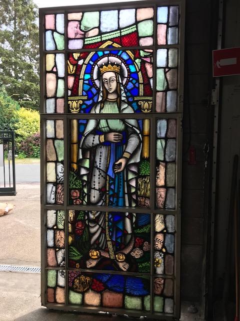 1  Stainded Glass Window St. Mary Lourdes