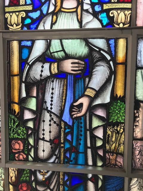 1  Stainded Glass Window St. Mary Lourdes