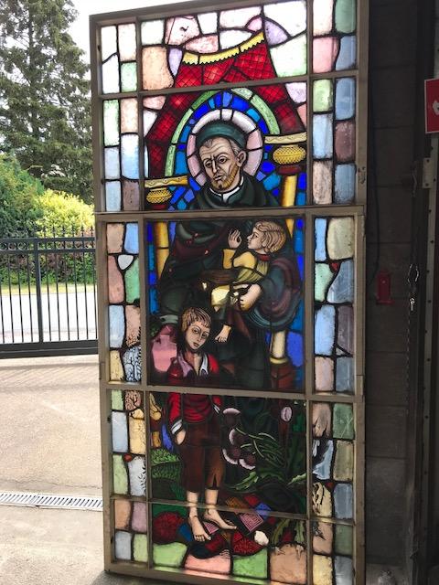 1  Stainded Glass Window St. Vincentius. Some Restoration Needed